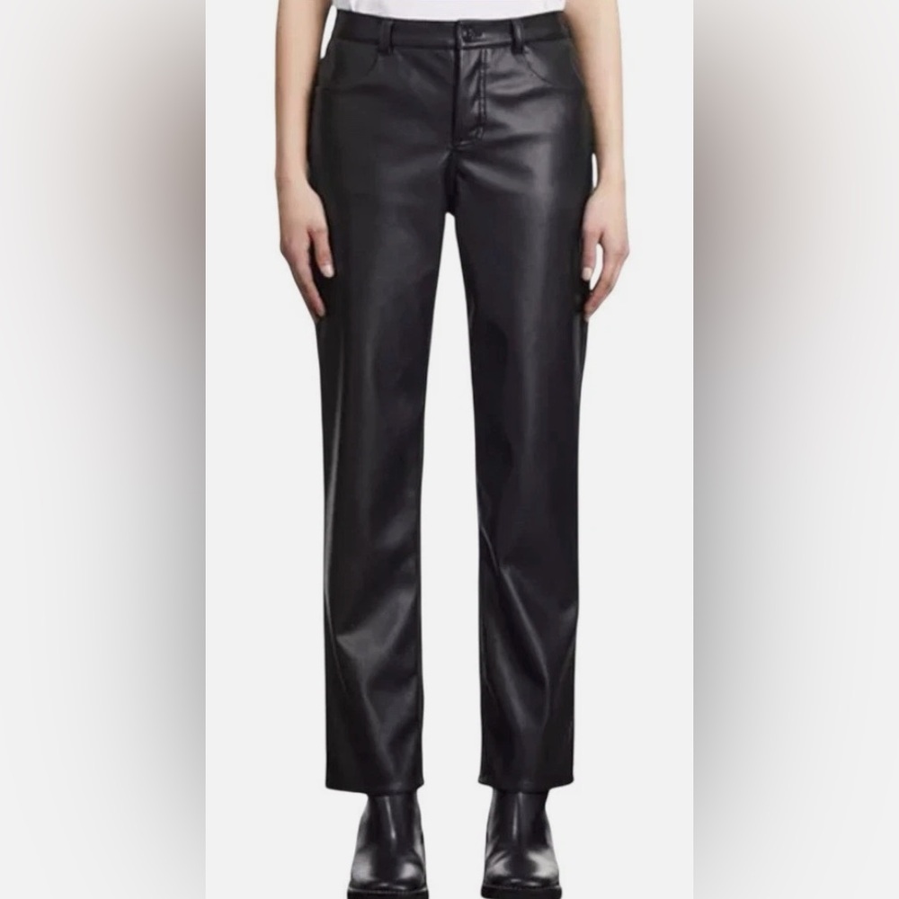NWT The Kooples Black Faux Leather Pants - FR 42 (US 10) - $335 MSRP